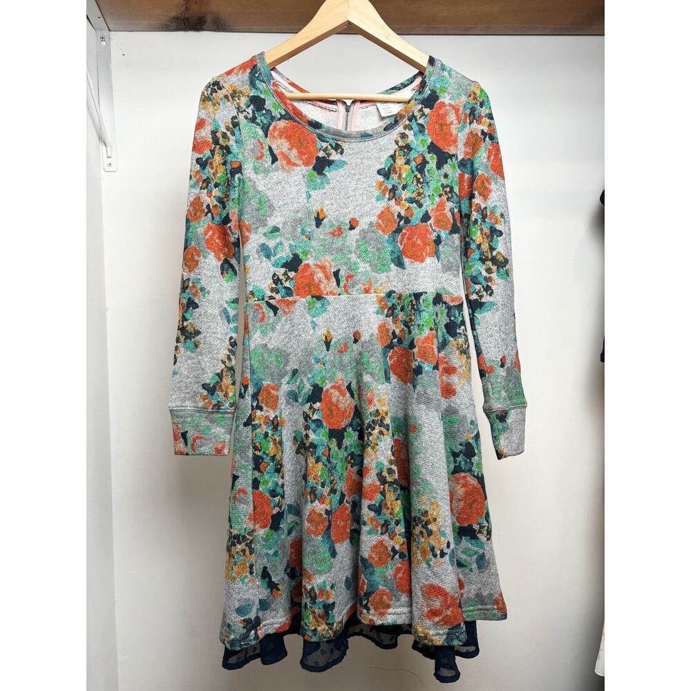 Anthropologie Saturday Sunday Floral Knit Fit and Flare Dress Women's Size XSP